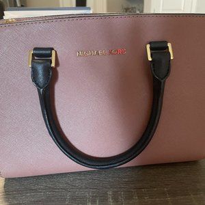 Michael Kors Selma Large Saffiano Leather Satchel -Dusty Rose